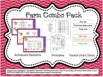 Preview of Farm Combo Pack K-1 [Common Core Connections]