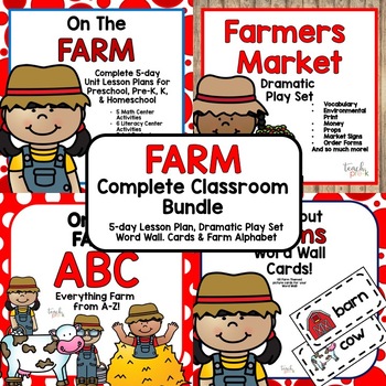 Preview of Farm Complete Classroom Bundle for Preschool, PreK, K & Homeschool