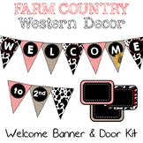 Farm Country Western Welcome Banner and Door Kit {Editable}