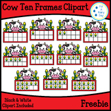 Farm Cow Ten Frames Clipart Freebie