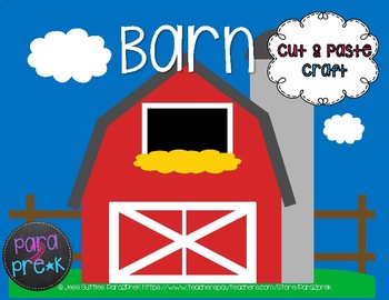 Farm Cut And Paste Craft Template Barn By Para2prek Tpt