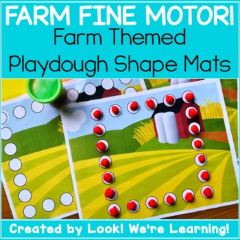 Preview of Farm Theme Activities - Farm Fine Motor! Dot Shape Mats