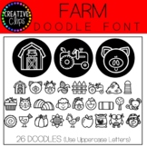 Farm Doodle FONT {Creative Clips Clipart}