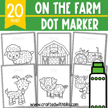 Preview of On The Farm Dot Marker Activity Do A Dot Craft Toddler Fine Motor Preschool