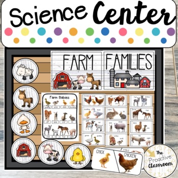 Preview of Farm Families Animal Science Center | Animal Babies Young & Adult | Preschool