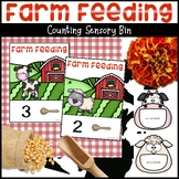 Farm Feeding Counting Cards Math Activity for the Sensory Bin