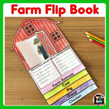 Preview of Farm Flip Book for Kindergarten & grade1 Students 