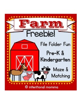 Preview of Farm Freebie for Pre-K and Kindergarten