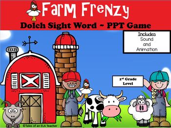 Preview of Farm Frenzy ~ 1st Grade Dolch Sight Word ~ Interactive PPT Game