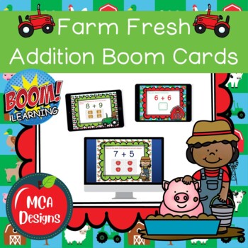 Preview of Farm Fresh Addition Boom Cards