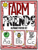 Farm Friends | Alphabet Poster Set | Gingham