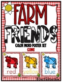 Farm Friends | Color Word Poster Set | Gingham | Cows