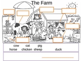 Farm Fun Labeling and Sentence Frames