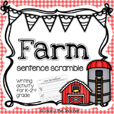 Farm Fun Sentence Scramble | Sight Word & Handwriting Prac