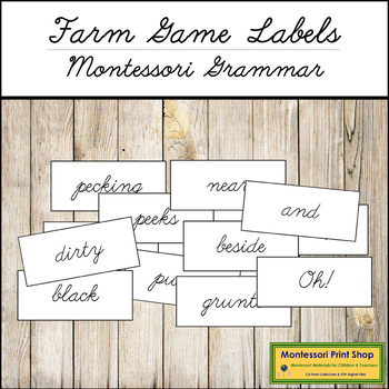 Montessori Homeschool NOUNS-SCHOOL OBJECTS & LABELS MATCH grammar language 