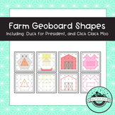Farm Geoboard Task Cards (Duck for President & Click Clack Moo)