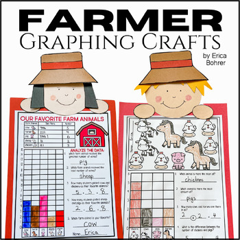 Preview of Farm Graphing Craft | Farm Theme Math Crafts | Farm Animal Graphing