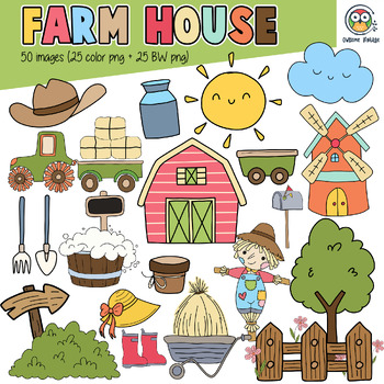 Preview of Farm House Clipart