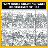 Farm House Coloring pages for kids, Summer