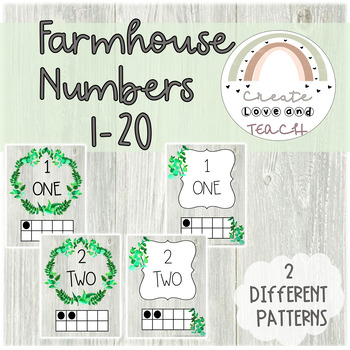Preview of Farm House Numbers Posters 1-20