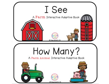 Preview of Farm Interactive Adaptive books - set of 2 ("I See and "How Many?)