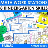 Farm Kindergarten Math Centers Stations Games Activities N