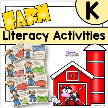 Preview of Farm Kindergarten Literacy Centers