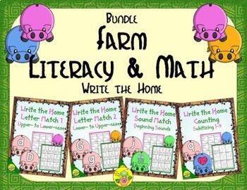Preview of Farm Literacy and Math Bundle | Distance Learning