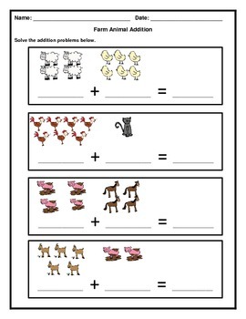 farm math activity packet by real things teachers pay teachers