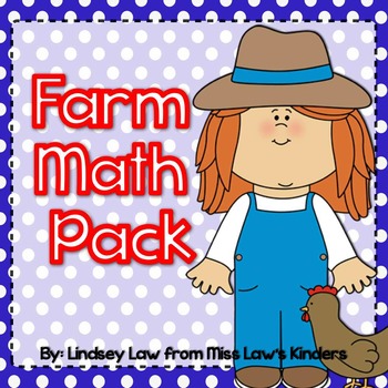 Farm Math Pack by Lindsey Cazares from Miss Law's Kinders | TPT