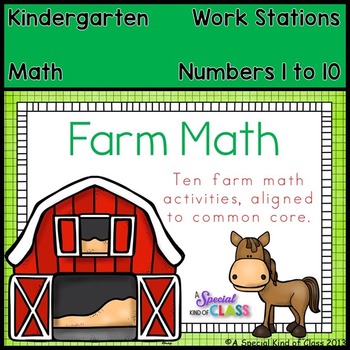 Preview of Farm Math Work Stations - Aligned to Common Core