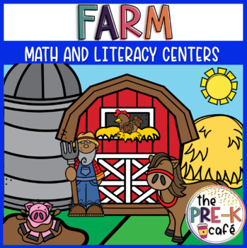 Farm Math and Literacy Centers Activities | animals | community | PreK | K