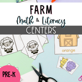 Farm Math and Literacy Centers for Preschool