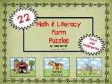 Farm Math and Literacy Puzzles