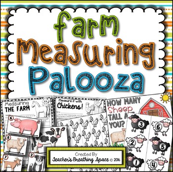 Preview of Farm Measuring Palooza  |  Farm Animal Measurement Math Centers