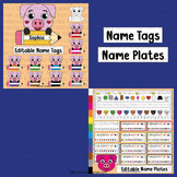 Farm Name Tags Editable Pig Name Plates Classroom Decor St