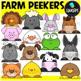 Farm Peekers Clip Art Set {Educlips Clipart}