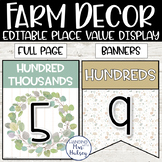 Farm Place Value Display - Place Value Posters