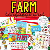 Farm Preschool Language Unit for Speech Therapy (+BOOM Cards)