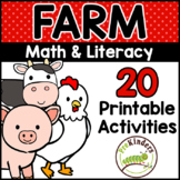 Farm Printable Math & Literacy Activities for Pre-K, Presc