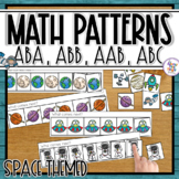 Space Repeating Pattern Task Cards with AB, ABB, AAB, ABC,