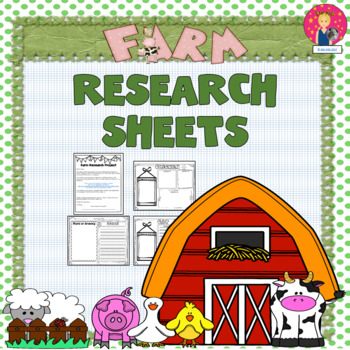 Preview of Research Sheets {Farm Themed}