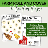 Farm Roll and Cover (Numbers, Tens Frames, Tally Marks and Words)