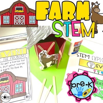Preview of Farm STEM Activity for Preschool, Pre-K - Farm Stem Challenge