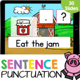 Farm Sentence Punctuation with CVC Words Kindergarten Read