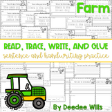 Farm Sentence Writing Read, Trace, Glue, and Draw