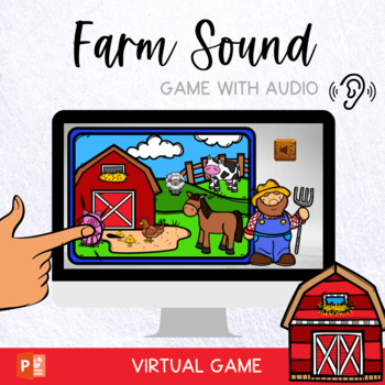 Preview of Guess the Farm Sound - Soundscape- Animal Sounds - Interactive game - With AUDIO
