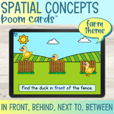 Farm Spatial Concepts Boom Cards™ In Front Behind Next To Between