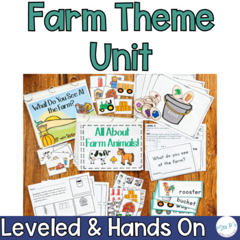 Preview of Farm Special Education Theme Unit - Hands On - Leveled - Adapted Unit