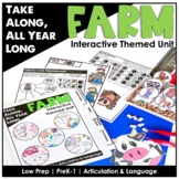Farm Speech Therapy Activities: Interactive Unit All Year